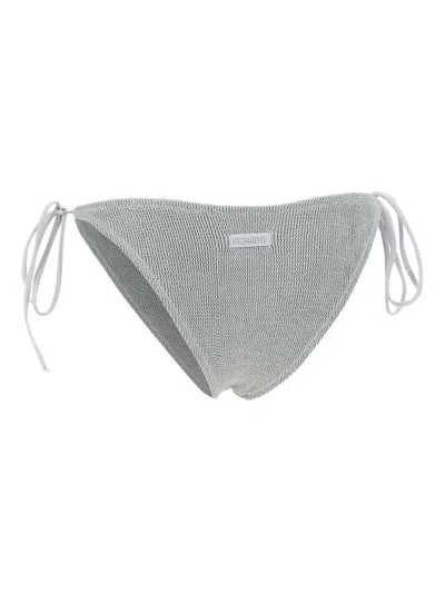 Mc2 Saint Barth Grey Marielle Lurex Swim Briefs In Gray