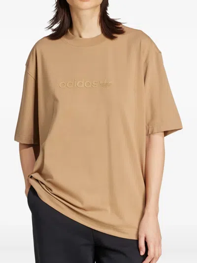 Adidas Originals Cotton-blend T-shirt In Brown