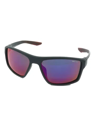 Nike Adrenaline 64mm Rectangular Sunglasses In Black