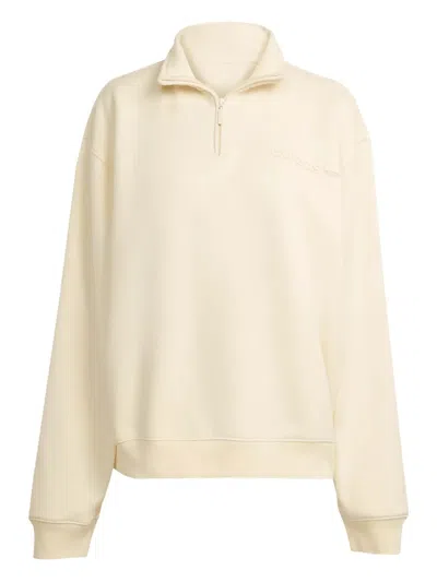 Adidas Originals Half-zip Sweatshirt In Neutral
