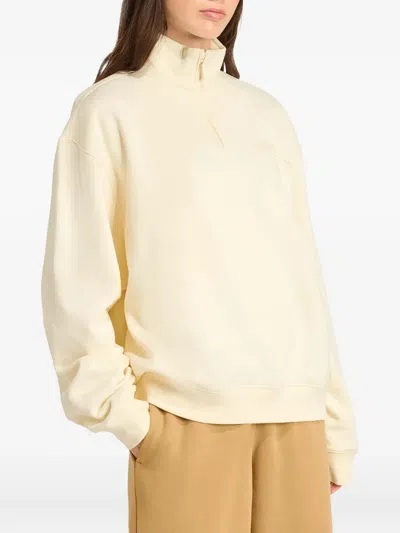 Adidas Originals Half-zip Sweatshirt In Neutral