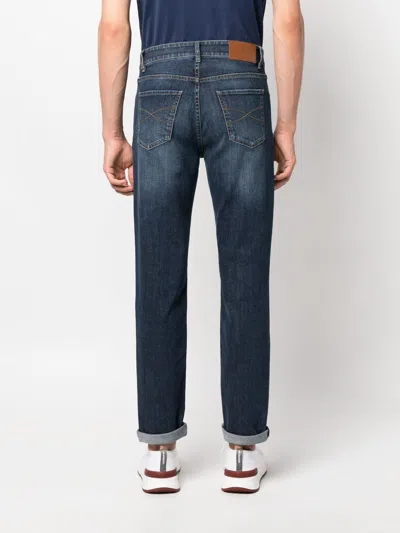 Brunello Cucinelli Blue Cotton Denim Regular Jeans In Blue