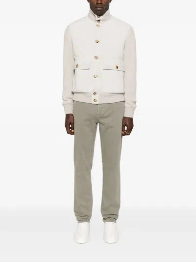 Brunello Cucinelli Straight-leg Trousers In Gray