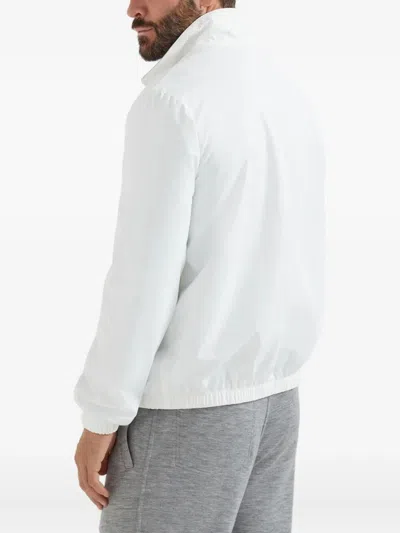 Brunello Cucinelli Men Jacket Water Resistant In White