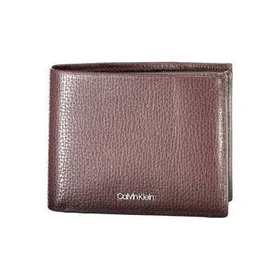 Calvin Klein Elegant Leather Rfid Blocking Wallet In Brown