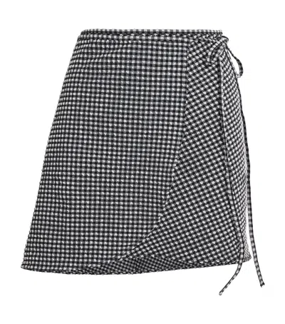 Hunza G Seersucker Gingham Mini Sarong