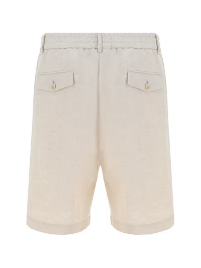 Brunello Cucinelli Men Linen Shorts