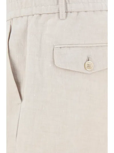 Brunello Cucinelli Men Linen Shorts