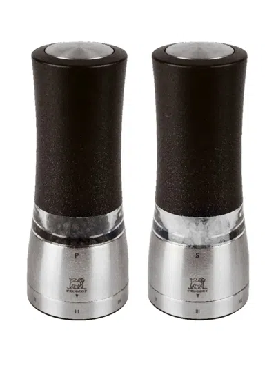 Peugeot Madras Salt And Pepper Mill (set Of Two) In Black