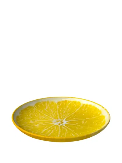 Bordallo Pinheiro Citron Plate (set Of Four) In Yellow