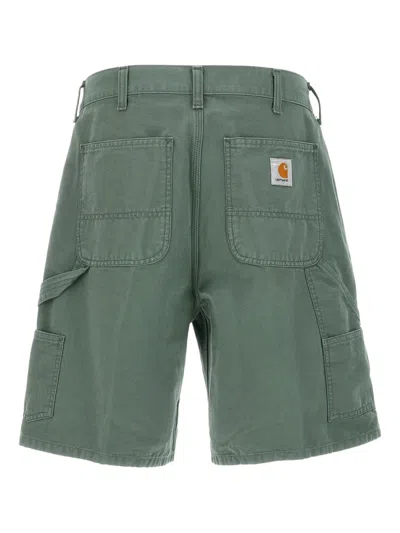 Carhartt Double Knee Bermuda And Short Green In Green