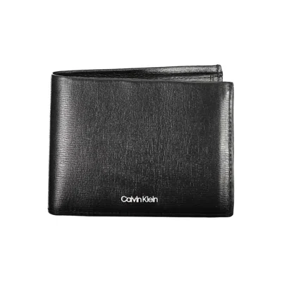 Calvin Klein Sleek Black Leather Wallet With Rfid Protection In Black
