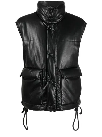 Nanushka Padded Turtleneck Vest With Glossy Finish