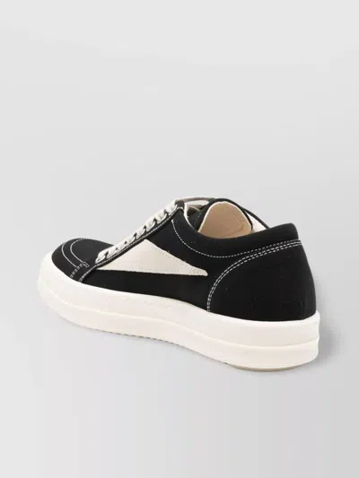 Rick Owens Drkshdw Retro Low-top Sneakers With Shark Tooth Caps In Black