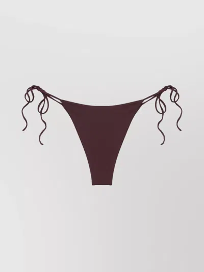 Magda Butrym High-cut Leg Tie-side Bikini Bottom In Brown