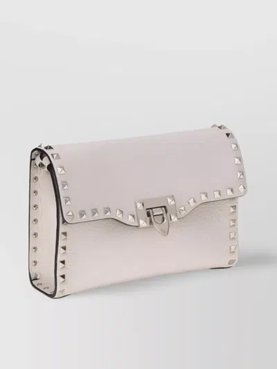 Valentino Studded Textured Shoulder Bag With Adjustable Strap