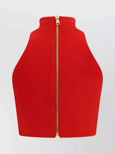 Balmain Sleeveless Vest In Red