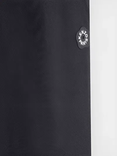 Kenzo Sporty Logoed Track Pants With Side Stripe In Black