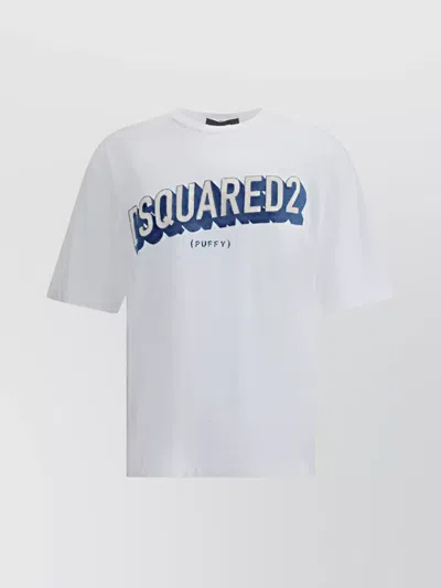 Dsquared2 Graphic Logo Cotton T-shirt In White