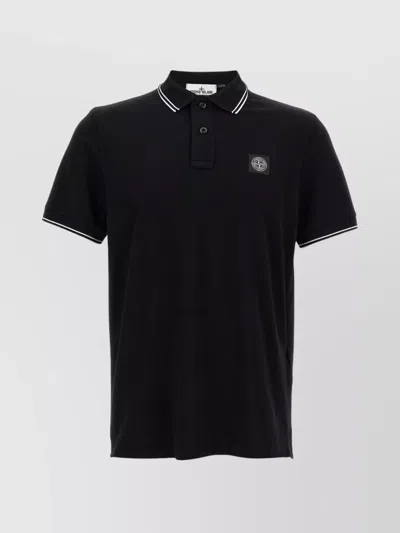 Stone Island Polo Shirt In Black