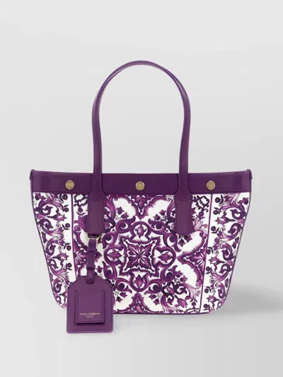 Dolce & Gabbana 'atene' Printed Tote Bag With Top Handles