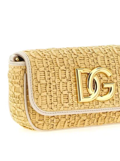Dolce & Gabbana Woven Texture Chain Strap Shoulder Bag