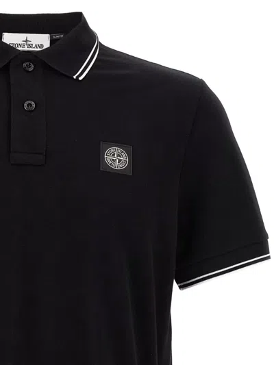 Stone Island Polo Shirt In Black