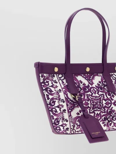 Dolce & Gabbana 'atene' Printed Tote Bag With Top Handles