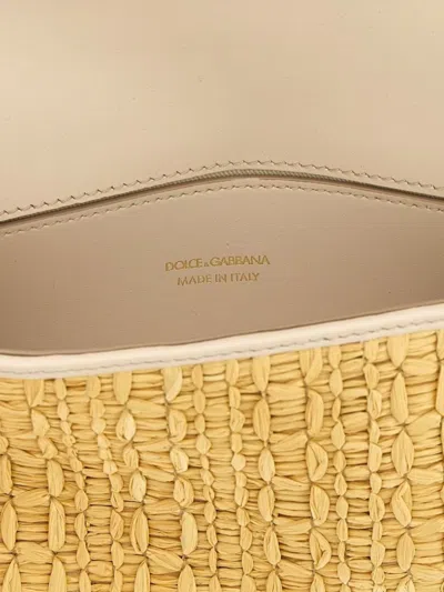 Dolce & Gabbana Woven Texture Chain Strap Shoulder Bag