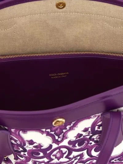 Dolce & Gabbana 'atene' Printed Tote Bag With Top Handles