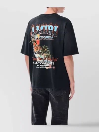 Amiri Hollywood Oversized Tee In Black