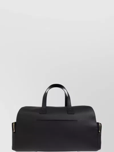 Paul Smith Striped Leather Holdall With Adjustable Shoulder Strap