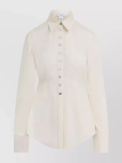 Sportmax Long Shirt With Waist Cut In Neutral