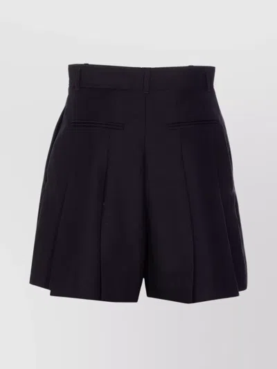 Alexander Mcqueen Pleated Design Shorts With Belt Loops And Back Pockets