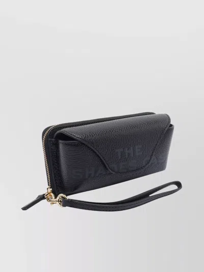 Marc Jacobs Leather Textured Glasses Case With Wrist Strap