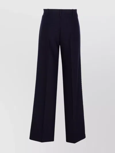 Zadig & Voltaire Crystal Embellished Wide Leg Trousers In Black