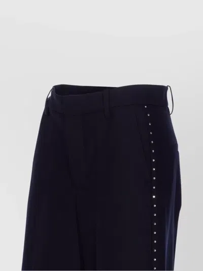 Zadig & Voltaire Crystal Embellished Wide Leg Trousers In Black