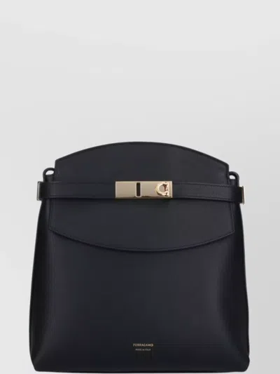 Ferragamo Shoulder Bag With Adjustable Strap And Gold-tone Hardware