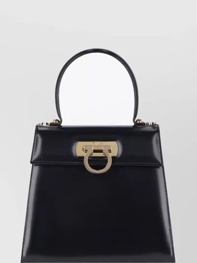 Ferragamo Shoulder Bag With Detachable Strap And Top Handle