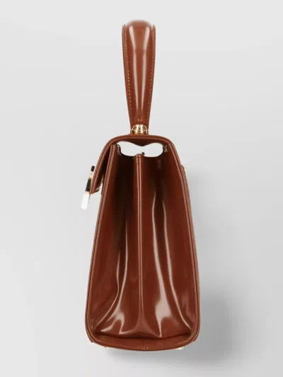 Ferragamo Shoulder Bag With Detachable Strap And Top Handle