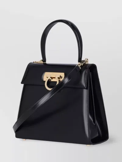 Ferragamo Shoulder Bag With Detachable Strap And Top Handle