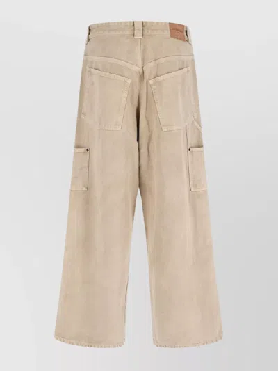 Balenciaga Straight Trousers Contrast Panels In White