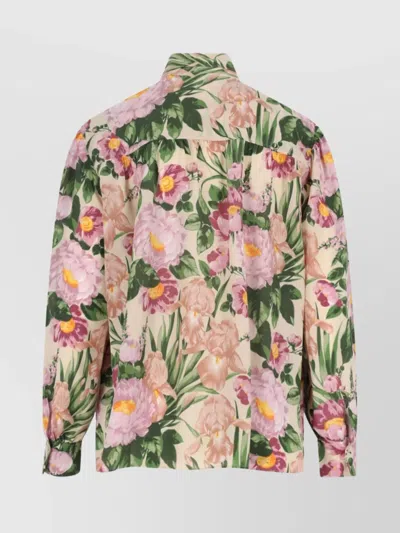 Chloé Chloe Printed Crepe Shirt In Multi