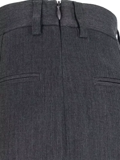 Mm6 Maison Margiela Mm6 By Maison Margiela High-waisted Tailored Pants With Wide Leg In Gray