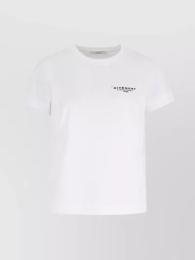 Givenchy Crew Neck Lightweight Top With Short Sleeves In White