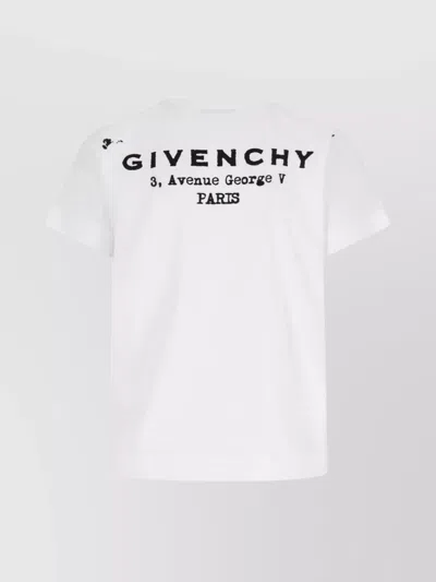 Givenchy Crew Neck Lightweight Top With Short Sleeves In White