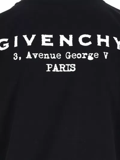 Givenchy Black Cotton Jersey Crewneck T-shirt In Multi