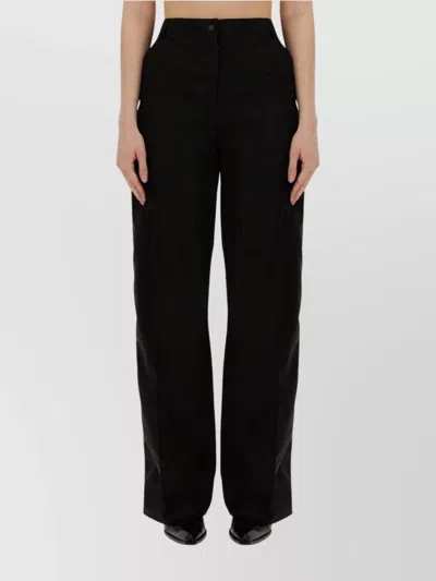 Our Legacy Alloy Wide Leg Trousers With Side Pockets In Black