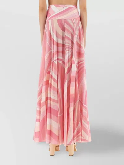 Pucci Flowing Geometric High Waist Maxi Skirt