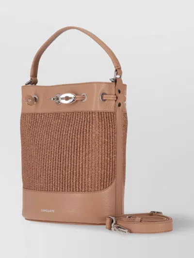Zanellato Woven Texture Top Handle Shoulder Bag